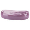 Assorted Colored Ceramic Pottery Oval Soap Dish, Lilac