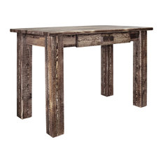 50 Most Por Rustic Pine Home Office Furniture For 2019 Houzz Homestead Collection Writing Desk Stain And Clear Lacquer Finish