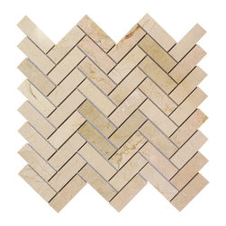 Marble Crema Harringbone - Mosaic Tile