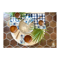 Hexagon Manganese Saltillo Tile - Wall And Floor Tile