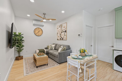 Example of a beach style living room design in San Luis Obispo