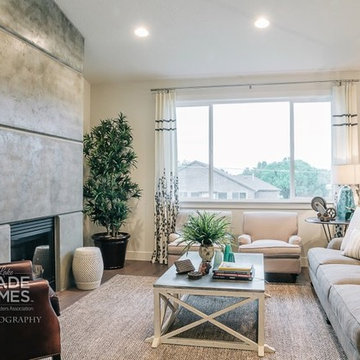 Custom Cast Stone Concrete Fireplace Mantel Surrounds