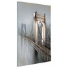 Yosemite Home Decor "Gateway to the City" Wood Gallery Wrapped Wall Art in Gray