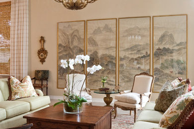 Living room - traditional living room idea in Miami