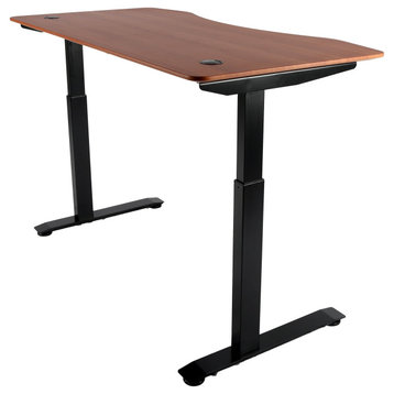 Stand-Up Office Desk Workstation, Mahogony, 60 x 30 Desktop, Adjustable Heig