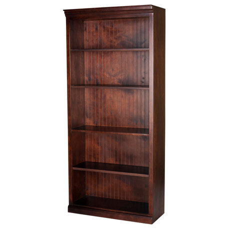 Eagle Industries Coastal 72" Open Bookcase, Midnight Blue-Birch