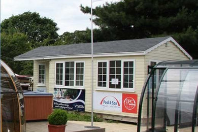 This is an example of a medium sized traditional detached office/studio/workshop in Hampshire.