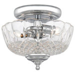 Crystorama - Crystorama 55-SF-CH Richmond - Two Light Ceiling Mount - This Semi-Flush fixture from the Richmond Collection beautifully pairs cast Olde Brass with a 24% cut crystal bowl, making it a perfect addition to any traditional room in your home.Richmond Two Light Ceiling Mount Clear Glass *UL Approved: YES *Energy Star Qualified: n/a *ADA Certified: n/a *Number of Lights: Lamp: 2-*Wattage:60w Candelabra bulb(s) *Bulb Included:No *Bulb Type:Candelabra *Finish Type:Olde Brass