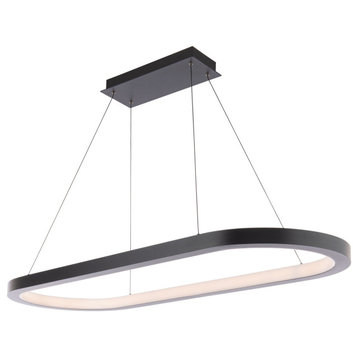 Modern Forms PD-53046 Racetrack 46"W LED Suspended Linear - Black / 2700K
