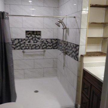 Handicap Shower installation for a disabled vet