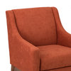 34.2" Comfy Living Room Armchair With Sloped Arms, Set of 2, Orange