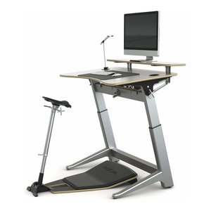 Focal Upright Locus 4 Bundle Pro Walnut Contemporary Desks