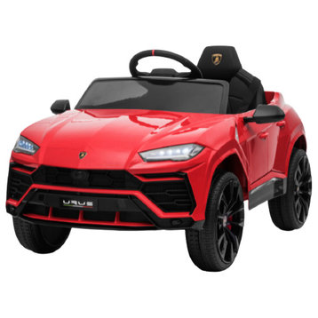 12V 7AH Kids Car Licensed Lamborghini Electric Vehicle High/Low Speed, Red