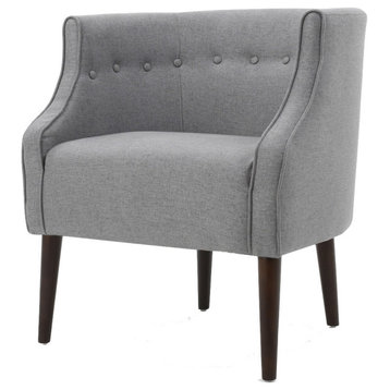 GDF Studio Davidson Tub Design Upholstered Accent Chair, Gray