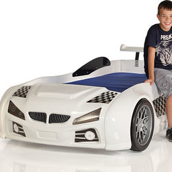 BMW Race Car Bed White - Kids Beds