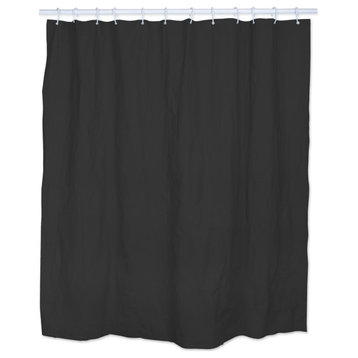 Solid Black Shower Curtain Liner 70X72