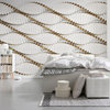 Twist Wall Mural, White and Off-White