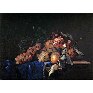Willem Van Aelst Still-Life With Fruit and a Crystal Vase Wall Decal