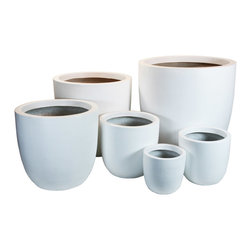 AuthenTEAK Lightweight Fiberglass Planters - Outdoor Pots And Planters