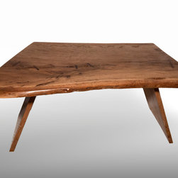 Live Edge Coffee Table WIth Inlay Details - Furniture