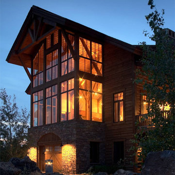 Overlook Lodge at night