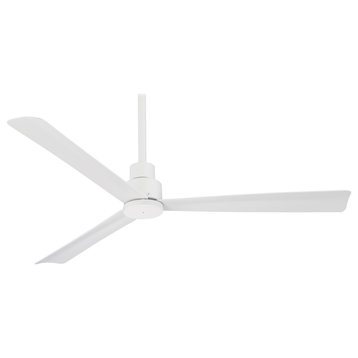 Minka Aire Simple 52 in. Indoor/Outdoor Flat White Ceiling Fan with Remote