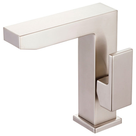 Mod Single Handle Bathroom Faucet, Pvd Brushed Nickel