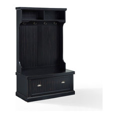 Crosley Seaside Hall Tree, Distressed Black