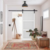 3-Panel Frosted Glass Barn Door Sliding Door with Hardware Kit, 36"w X 84"h