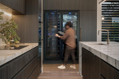 Contemporary kitchen in Melbourne.