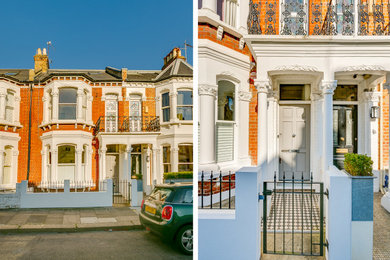 ロンドンにあるお手頃価格のヴィクトリアン調のおしゃれな家の外観 (アパート・マンション) の写真