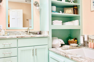 Example of a beach style bathroom design in Other