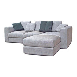 Verishon 2-Seater with Right Chaise and Stool - Modular Sofas