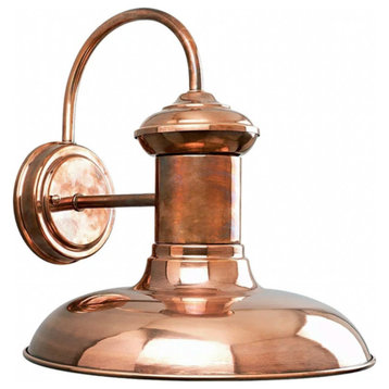 Luxury Industrial Outdoor Wall Light, Palermo Series, Solid Copper