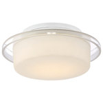 Eurofase Lighting - Eurofase Lighting 29815-012 Logen 8"W LED Semi-Flush Drum Ceiling - White - Features 7.5W/LED 3000K/675lm (dimmable) Constructed from metal Includes a frosted glass shade Integrated 8 watt LED lighting Dimmable with compatible dimmers ETL and CSA rated for dry locations Covered under a 1 year manufacturer and 5 year LED warranty\ Dimensions Height: 2-3/4" Width: 8-1/4" Depth: 8-1/4" Product Weight: 1.55 lbs Electrical Specifications Lumens: 675 Color Temperature: 3000K Color Rendering Index: 80 CRI Wattage: 7.5 watts Average Hours: 35000