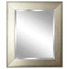 American Made Brushed Silver Beveled Wall Mirror