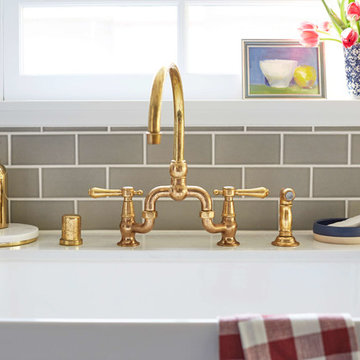 Classic 3x6 Kitchen Backsplash in Blue Spruce