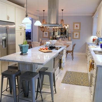 Full Galley-Style Kitchen Remodel Featuring Island and Custom Cabinetry