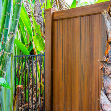 Mocha Walnut PVC Vinyl Fence