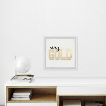 "Stay Gold III" Framed Painting Print