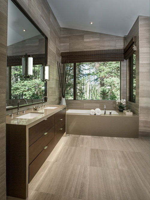 Bathroom Design Ideas, Remodels & Photos with an Undermount Tub