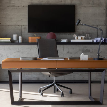 Ecke des Hauses zum Arbeiten zwischen Licht und funktionalem Design