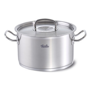 Saflon Stainless Steel 8 Qt Stock Pot with Glass Lid