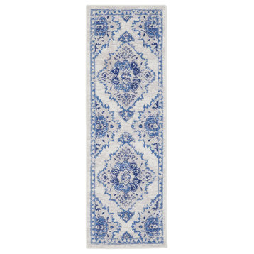 Nourison Whimsicle 2' x 8' Ivory Blue Bohemian Indoor Area Rug