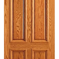 Prehung Mahogany 4 Panel, Arch Panel, Raised Moulding Single Door - Front Doors