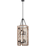 Kichler Lighting - Kichler Lighting Oana - Six Light Foyer Chandelier, Palm Finish - Whether you lived through the 1970s or you are insOana Six Light Foyer Palm *UL Approved: YES Energy Star Qualified: YES ADA Certified: n/a  *Number of Lights: Lamp: 6-*Wattage:60w B bulb(s) *Bulb Included:No *Bulb Type:B *Finish Type:Palm