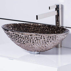 De Medici Ice Oval Platinum Crystal Vessel Sink - Products