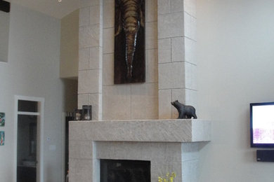 Example of a trendy living room design in Vancouver