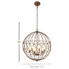 Copper Iron Traditional Caged Chandelier , 28x24x24