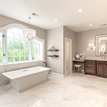 Modern and Serene Spa Master Bath in McLean, Northern Virginia